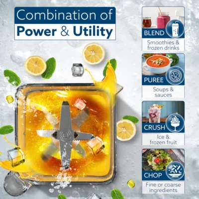 Imperial Professional Blender, Low Noise, 2200W Powerful Copper Motor, 2.5L Capacity, 6 Pre-set With Pulse, Adjustable Speed & Timer, Stainless Blades - Image 2