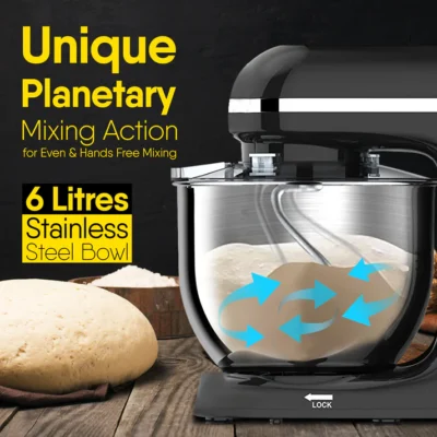 Imperial Stand Mixer, 1400W - Black - Image 4