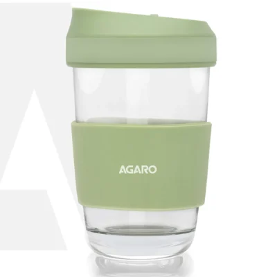 Imperial Travel Glass Coffee Mug - 320ml - Green