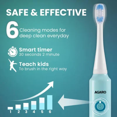 REX Dlx Sonic AA Battery Electric Toothbrush For Kids - Image 6