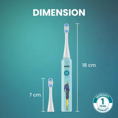 REX Dlx Sonic AA Battery Electric Toothbrush For Kids - Image 3