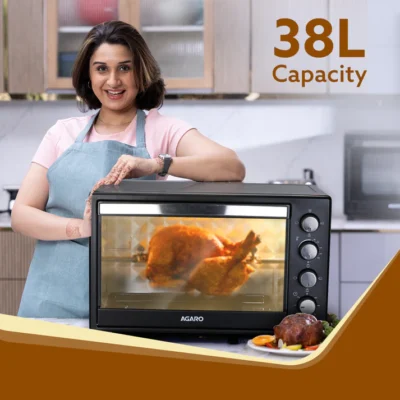 Marvel 38 Liters Oven Toaster Griller, Motorised Rotisserie (Black) - Image 5