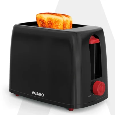 Olympia 750-Watt 2-Slice Pop-Up Toaster with 7 Toasting Settings & Removable Crumb Tray (Black)