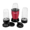 Regal 3 Jar Personal Blender, 400W, Serrated and Cross Blade with Detachable Base, Mixer/Grinder/Smoothie/Juice Maker, Red & Black