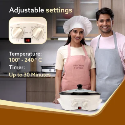 Regal Coffee Roaster, 750 Grams Capacity, 283mm Dia, Ceramic Coated Inner Pan, 3 Roasting Effect With Adjustable Temperature & Timer, 1200W, Stainless Steel Blade, Toughened Glass Lid, White - Image 2