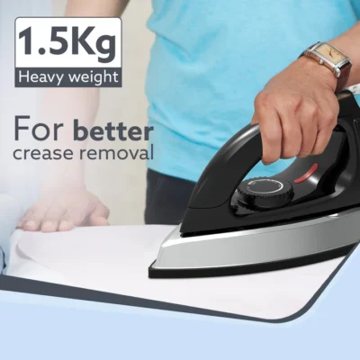 Regal Heavy Weight Electric Dry Iron, 1000W, Black - Image 5