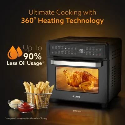 Regal Plus Air Fryer For Home, 23L, Rotisserie Convection Oven, Electric Oven, 1800W, 16 Preset Programs, Digital Display, Touch Control, Bake, Roast, Toast, Reheat, Defrost, Keep Warm, Black - Image 4