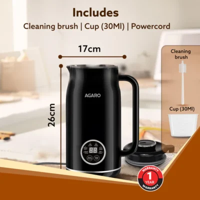 Regency Automatic Nut Milk Maker, Vegan Milk Machine, Make Vegan Milk From Nuts, Almonds, Soya, Oats etc, Boil Water, Juice, Cereals, Stainless Steel Body, 600ml, Black - Image 2