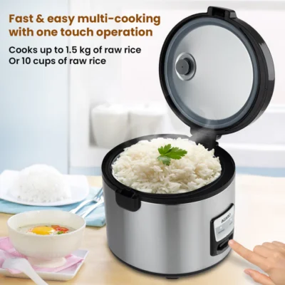 Regency Electric Rice Cooker - 5L - Silver & B - Image 4