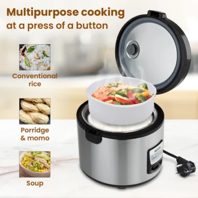 Regency Electric Rice Cooker - 5L - Silver & B - Image 5