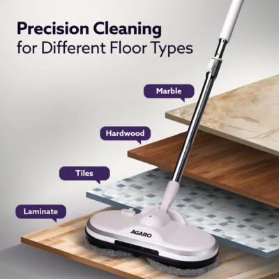 Regency Electric Spin Mop for Floor Cleaning, Floor Mopping, Automatic Wet Mopper, Cordless, Adjustable Handle, Water Sprayer, Lightweight, For Hardwood, Tile & Laminate Floors, Home, Kitchen & Office use - Image 5