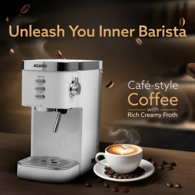 Regency Espresso Coffee Maker - 1350W - White - Image 6