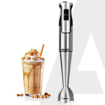Regency Hand Blender, 600W, Variable Speed Modes & Speed Regulator, Stainless Steel Blades, Mixing, Blending, Whisking, Low Noise