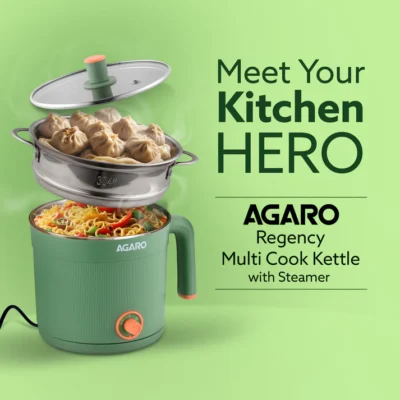 Regency Multi Cook Kettle With Steamer - 1.2 Litres - Sea Green - Image 3