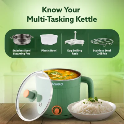 Regency Multi Cook Kettle With Steamer - 1.2 Litres - Sea Green - Image 5