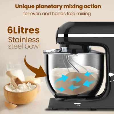 Regency Stand Mixer - 1400W - Black - Image 6