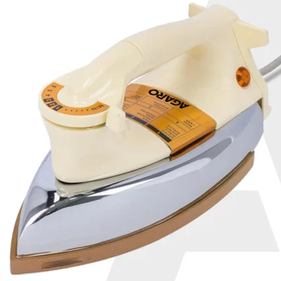 Regency Triple Layered Heavy Weight Electric Dry Iron, 1000W, Non- Stick Coated Heavy Sole Plate, Fast Heating, Removes Wrinkle, Creases