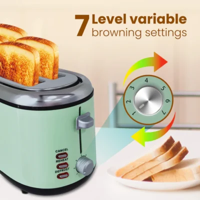 Royal 4 Slice Stainless Steel Pop Up Toaster-1450W - Image 3