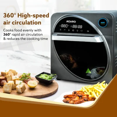 Royal Air Fryer For Home, 14.5L, Rotisserie Convection Oven, 1700W, Electric Oven, 25 Preset Menu, Digital Display, Touch Control, Dark Grey - Image 6