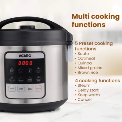 Royal Electric Rice Cooker - 5L - Silver - Image 5