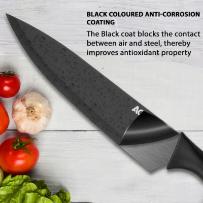 Royal Knife Set of 6pcs SS Black - Image 4