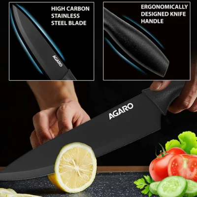 Royal Knife Set of 6pcs SS Black - Image 3