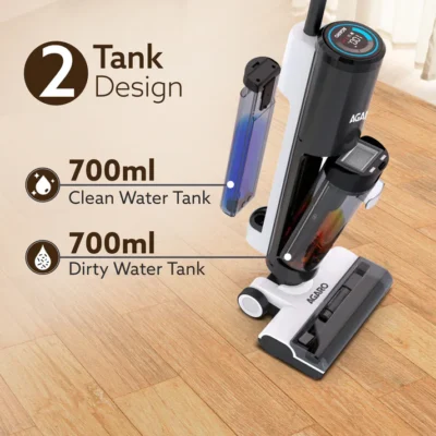 Royal Mop & Vacuum Cleaner, Lightweight Cordless Cleaner for Multi-Surface Hard Floor, Brushless Motor, Smart Display, Self-Propelled Brush Rolling Brush, Self-Cleaning & Sterilization, Great for Sticky Messes - Image 2