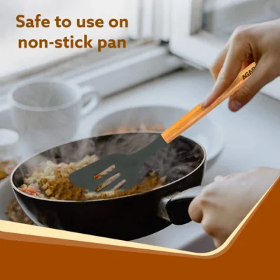 Royal Silicone Spatula Set of 5, Cooking and Mixing, for Non-Stick Cookware, BPA Free, Seamless Design, Grey - Image 3