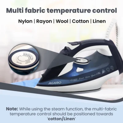 Royal Steam Iron, 2000W - Blue - Image 4