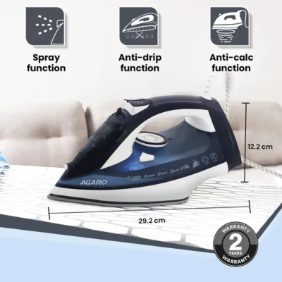 Royal Steam Iron, 2000W - Blue - Image 3