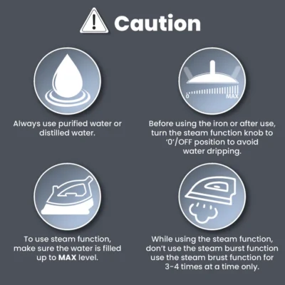 Royal Steam Iron, 2000W - Blue - Image 2