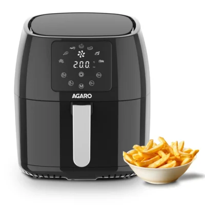 Sapphire Digital Air Fryer For Home, 4.5L, Electric Air Fryer Oven, 1400W, 7 Preset Programs, 360?ø Air Circulation, Convection Oven, Digital touch Display, Fry, Bake, Roast, Toast, Black
