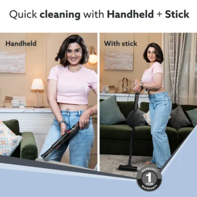 Sapphire Hand Held Vacuum Cleaner, Up to 15 kPa Powerful Suction with Fast Charging Dock, Rechargeable, Portable, Brushless Motor, Multiple Accessories, Lightweight, Home, Office & Car, Black - Image 5