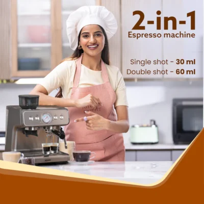 Supreme Espresso Coffee Maker - Silver - Image 5