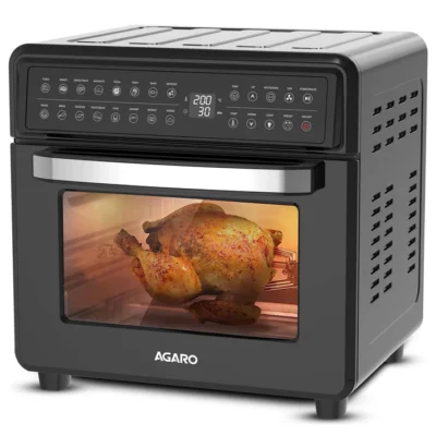 Regal Plus Air Fryer For Home, 23L, Rotisserie Convection Oven, Electric Oven, 1800W, 16 Preset Programs, Digital Display, Touch Control, Bake, Roast, Toast, Reheat, Defrost, Keep Warm, Black