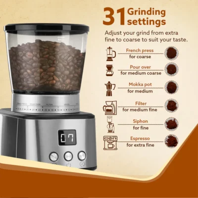 Supreme Coffee Grinder - Silver - Image 5