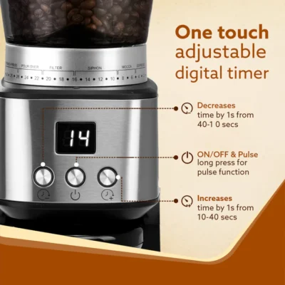 Supreme Coffee Grinder - Silver - Image 4