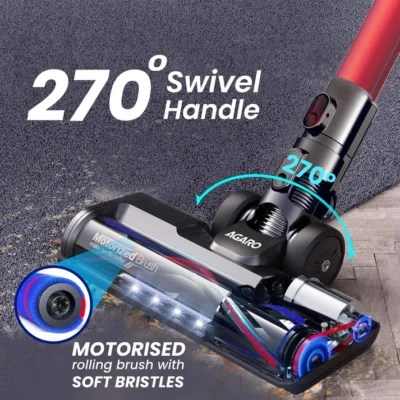 Supreme Cordless Stick Vacuum Cleaner - Red - Image 5