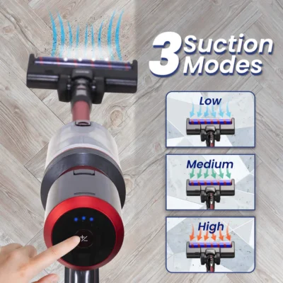 Supreme Cordless Stick Vacuum Cleaner - Red - Image 3