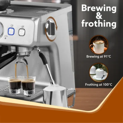 Supreme Espresso Coffee Maker - Silver - Image 4