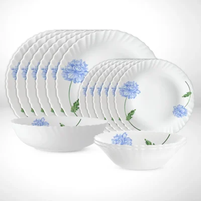 Larah by Borosil Blue Mist Dinner Set