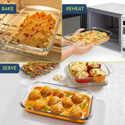 Borosil Rectangular Baking Dish - Image 2
