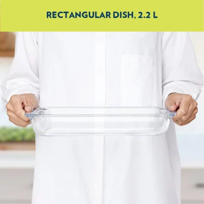 Borosil Deep Rectangular Dish (Oven, Micro, Fridge Safe) - Image 7