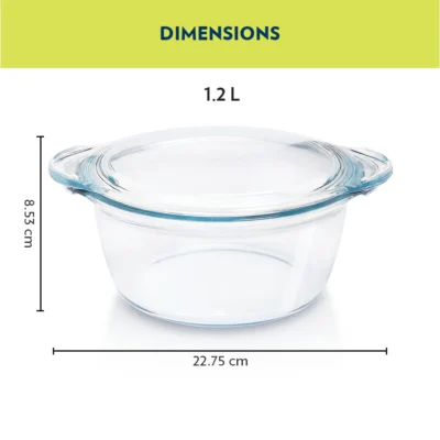 Borosil Deep Round Casserole(Oven, Micro, Fridge Safe) - Image 7