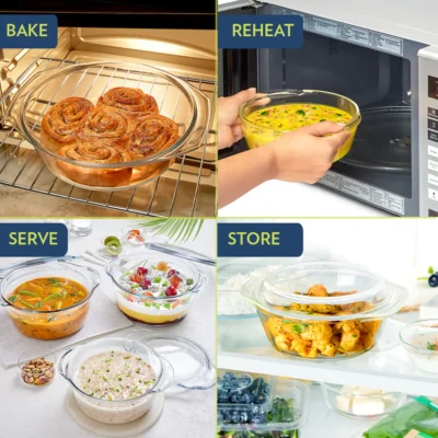 Borosil Round Casserole w Lid - Image 3