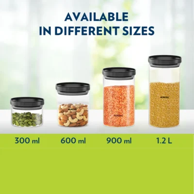 Borosil Stack n Store Jar (Black PP Lid) - Image 5