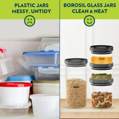 Borosil Stack n Store Jar (Black PP Lid) - Image 6