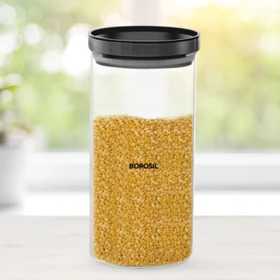 Borosil Stack n Store Jar (Black PP Lid) - Image 3