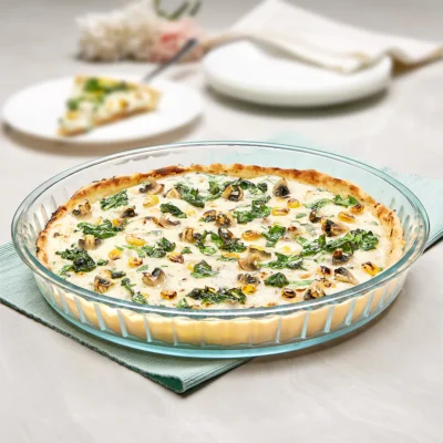 Borosil Fluted Baking Dish(Oven, Micro, Fridge Safe)