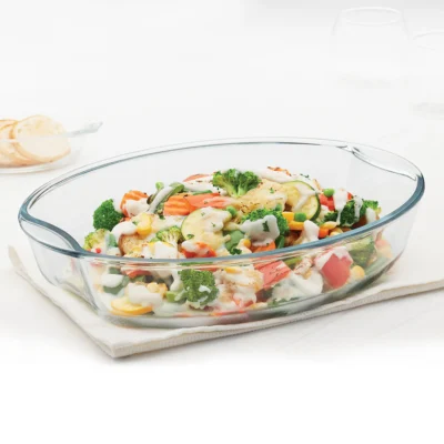 Borosil EasyGrip Oval Baking Dish (Oven, Micro, Fridge Safe)